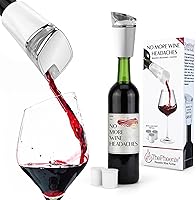Vista 1 de PureWine Phoenix Wine Aerator Pourer Spout - Removes Histamines & Sulfites as You Pour, Red & White Wine Purifier Filter, Helps Allergies &