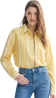 Womens Silk Blouse Long Sleeve Tops Dressy Casual Blouses Button Down Sh...