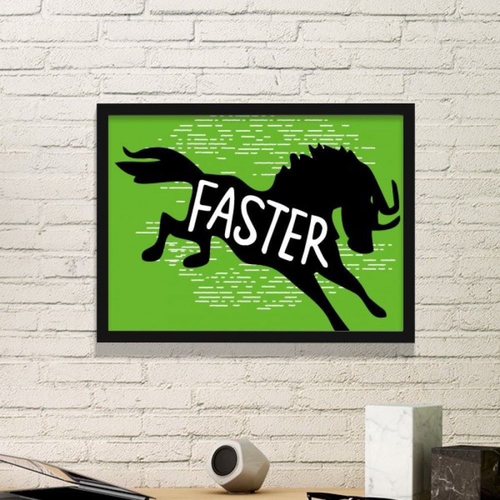 Cadre photo silhouette cheval noir avec affiche nature simple pour decoration murale de maison