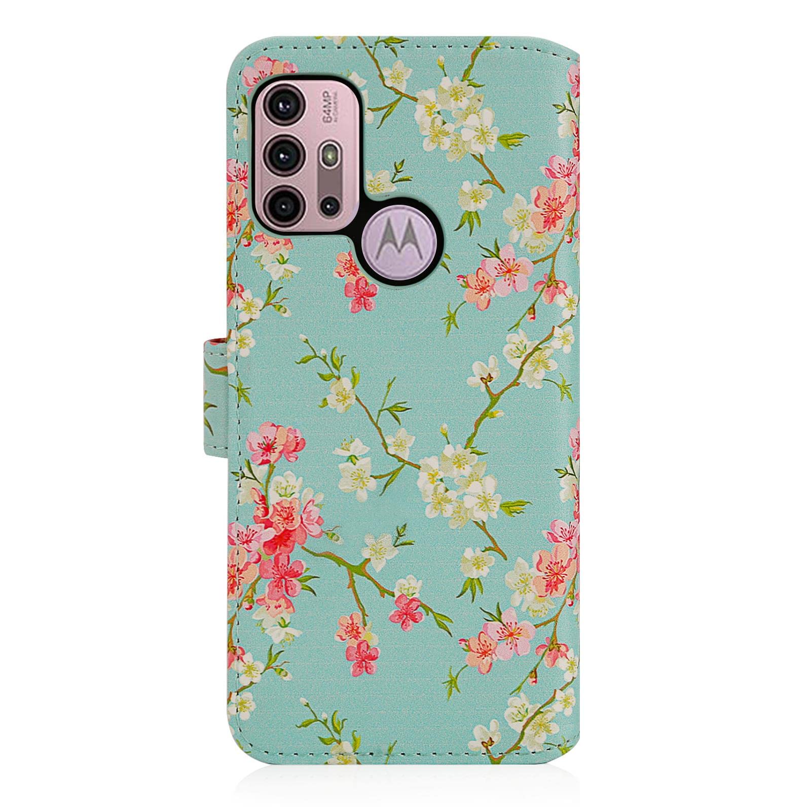 32nd Floreale Series 2.0 Custodia A Portafoglio In PU Per Motorola Moto G8 - Foderina Con Tasche E Chiusura Magnetica - Rosa Vintage - 2