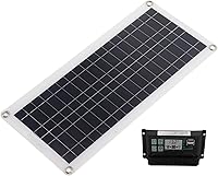 Vista 4 de Estink Kit de panel solar, panel solar de 30 W, 30 A, 12 V, 24 V, cargador de voltaje, kit de inicio de panel solar de silicio policristalino