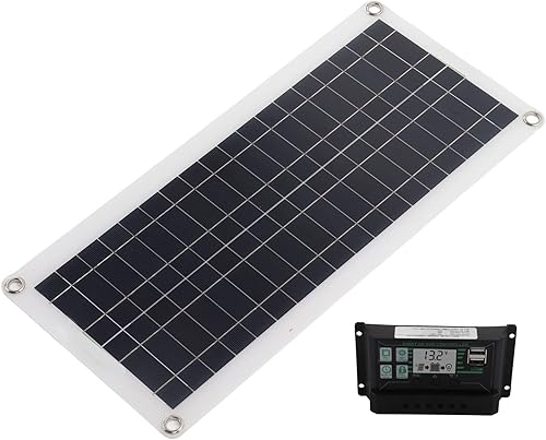 Miniatura 4 de Estink Kit de panel solar, panel solar de 30 W, 30 A, 12 V, 24 V, cargador de voltaje, kit de inicio de panel solar de silicio policristalino para