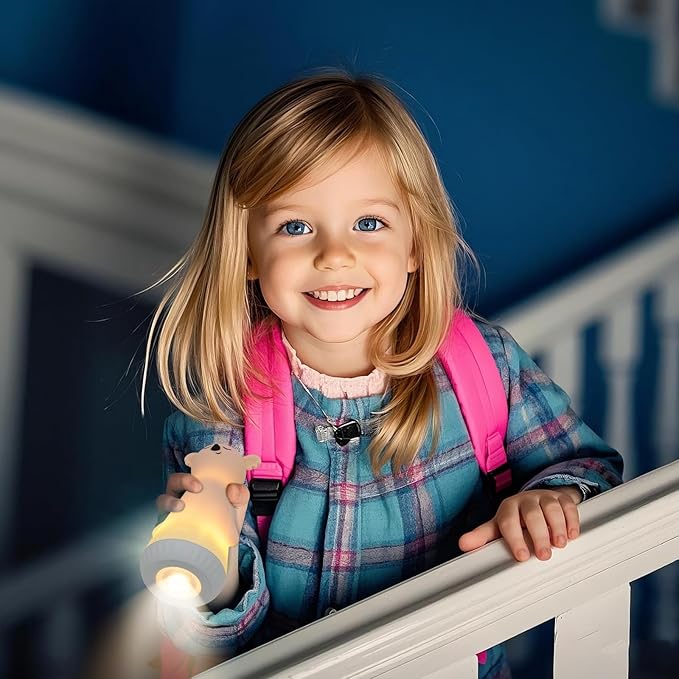 ShaArkMango ShaArkMango Night Light with Flashlight for Kids Function Rechargeable LED Dimmable Night Light Toddler Bed Room Glow in Dark Handheld Emergency Flashlight for Nursery Hallway Stairway Walking photo 3