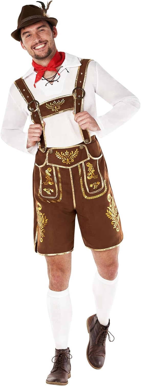 Morph Lederhosen Men Costume, Oktoberfest Costumes Mens, German Festival Costume, Halloween Costumes for Men - Image 6