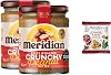 Meridian Crunchy Peanut Butter 280g + Indulge Snack - No Palm Oil, No Added Sugar & Salt - Vegan, Gluten & Dairy Free (Pack of 2) from SuperfoodUK