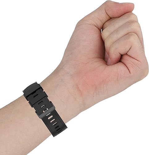 Miniatura 4 de FitTurn - Correa de repuesto compatible con Huawei Watch GT2 de 1811inGT Active Watch de 0866in silicona para Samsung Galaxy Watch de 1811in Gear S3