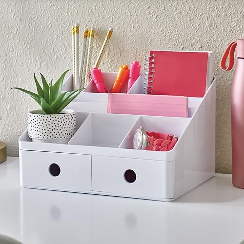 Miniatura 7 de Organizador de escritorio color blanco. mDesign., Blanco