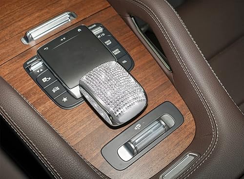 Miniatura 4 de Cubierta de emblema de control de medios interiores de cristal brillante compatible con Mercedes Benz GLE 2020-2024GLS 2020-2024