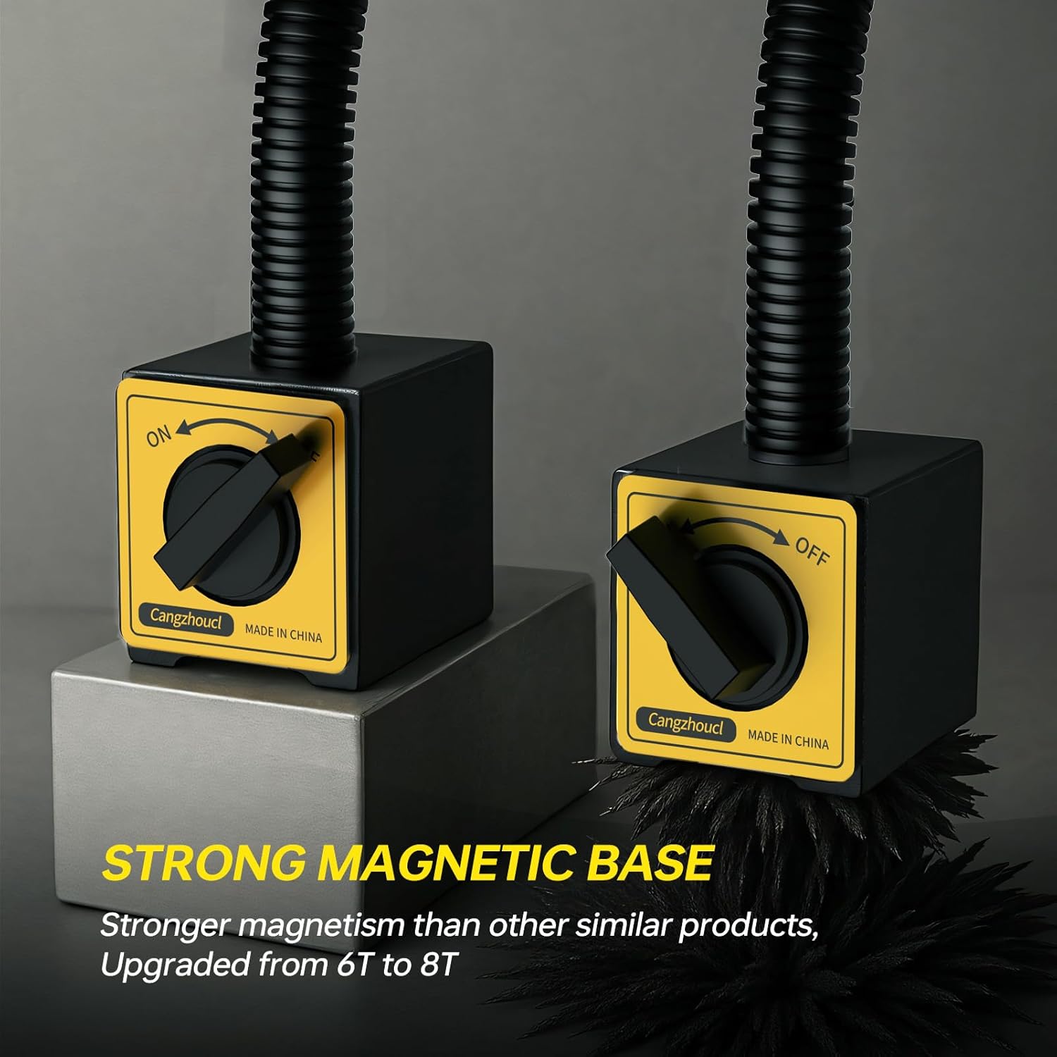 New Magnetic Lamp, 18W Magnetic Lathe Machine Light, 2160 Lumens Flexible Work Light for CNC Milling Machine Drill Press Lighting (magnet base)