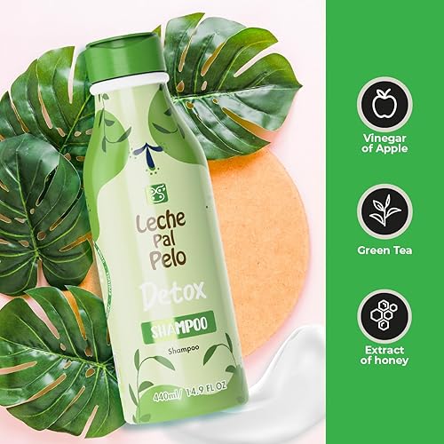Miniatura 2 de Leche Pal Pelo Champú Detox - Infundido con vinagre de sidra de manzana, miel y té verde. Transformación del cabello con equilibrio de pH y fuerza
