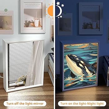 VFMNT Night Light Orca Killer Whale Print Nightlight for