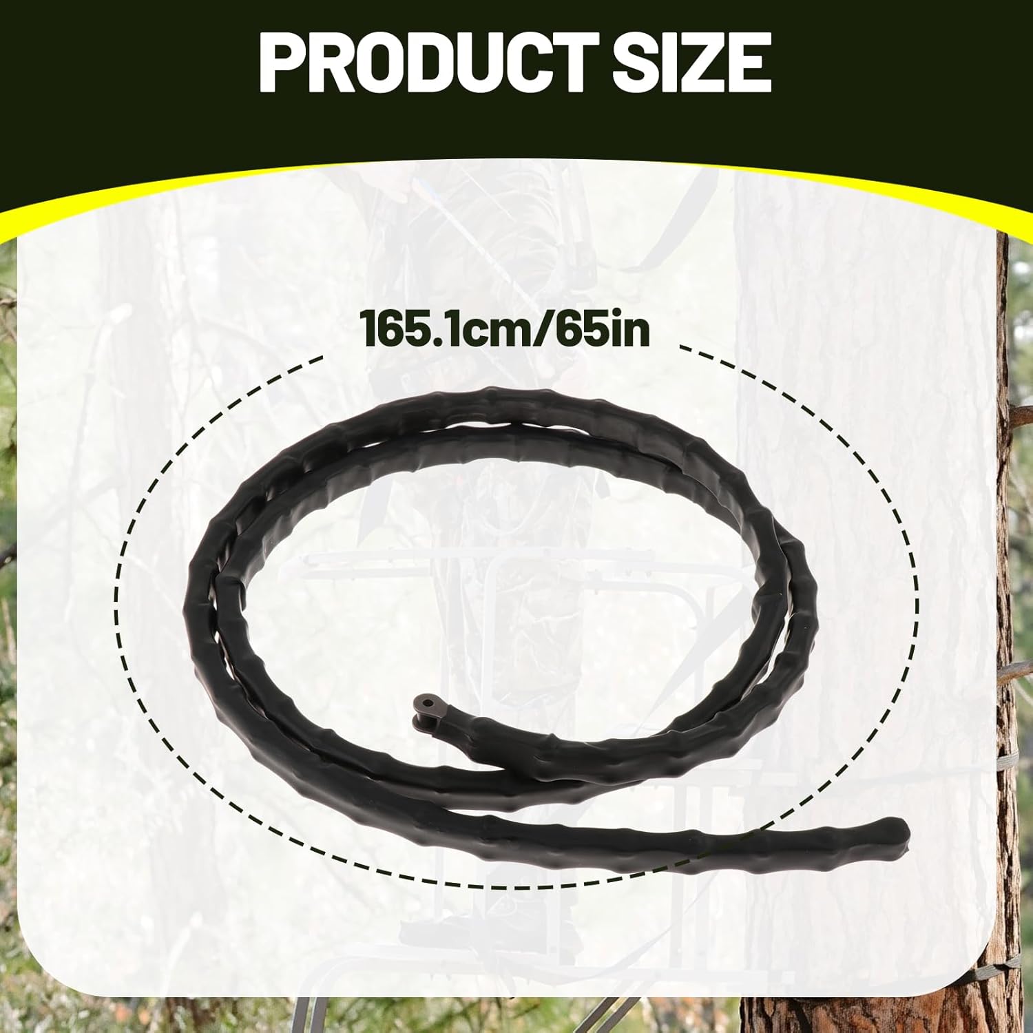 65” Replacement Chain and Cover for API Climbing Stand Climber Hunting Stand, Climbing Accessories, Sturdy & Easy to Use Climbing Tool, Outdoor Climber Supplies