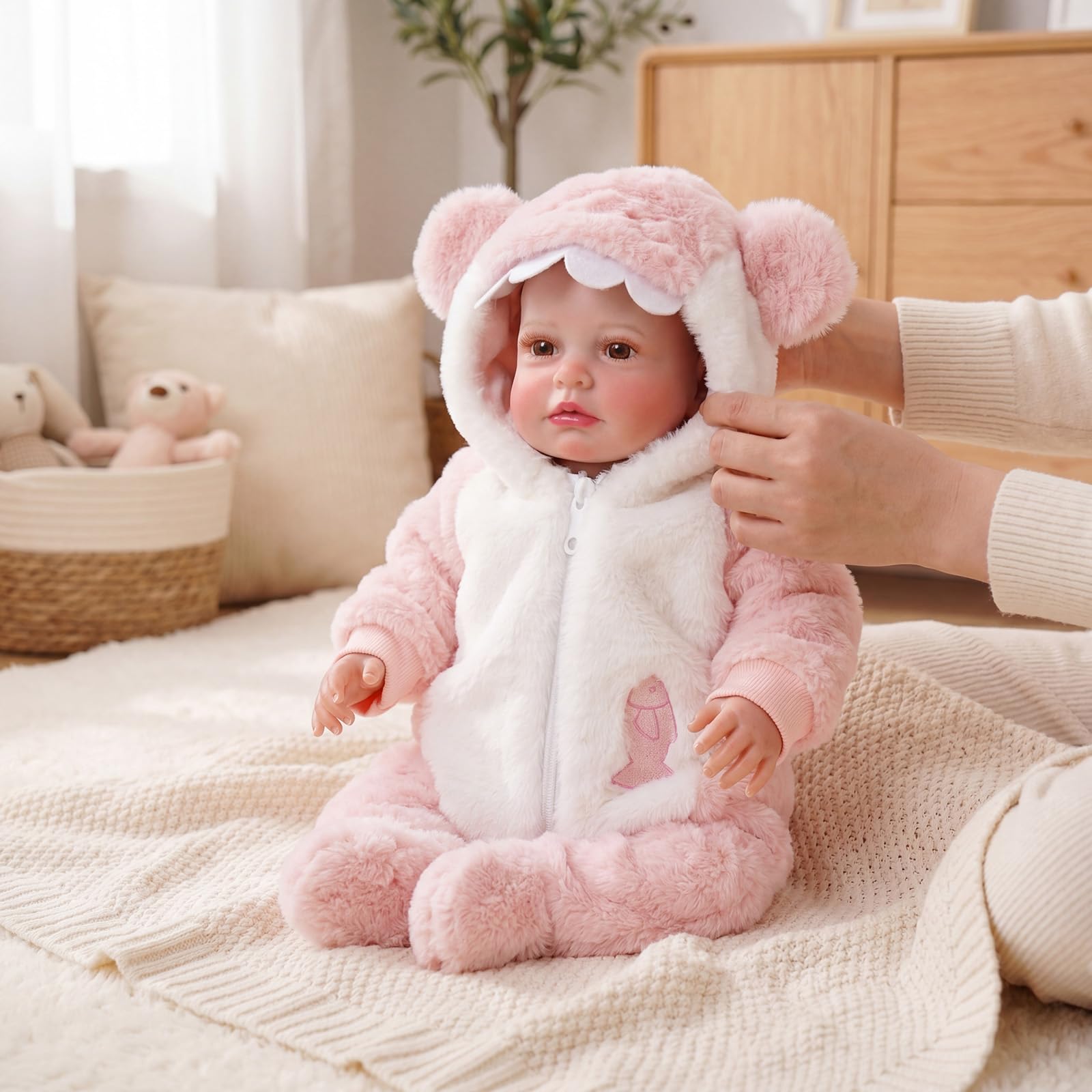 BABESIDE Bambole Reborn Bambina 50cm Arti in Vinile Realistici Bambole