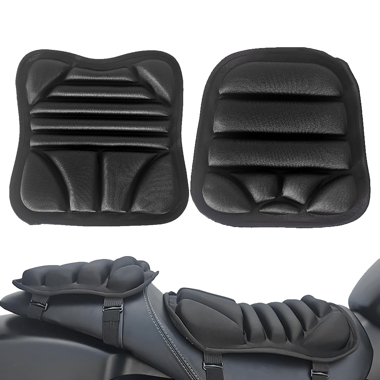 Coussin en gel de moto absorbant les chocs et antidérapant - Lot de 2