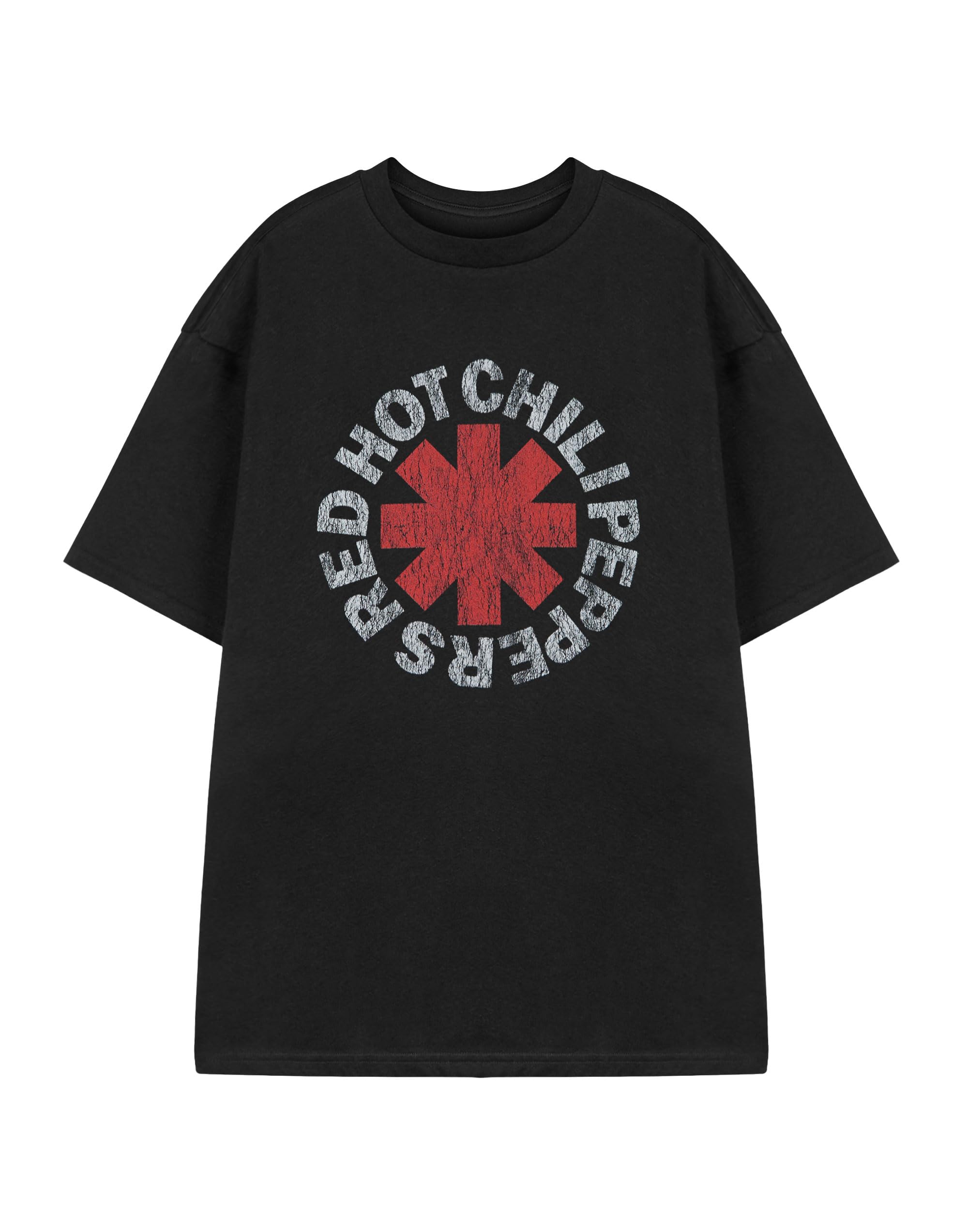Vanilla Underground Unisex Black Red Hot Chili Peppers Logo T-Shirt | Short-Sleeved Graphic Tee | Band Merchandise Top | Rock Music Fan Apparel For Him Or Her | Alternative Music Gift For Adults