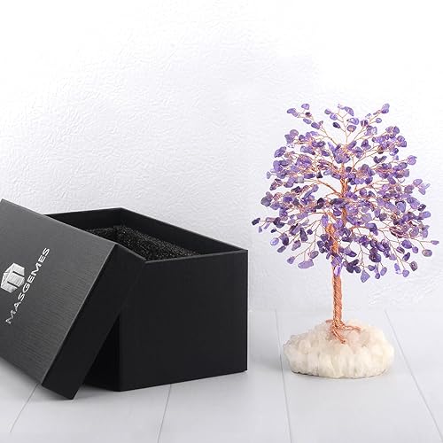 Miniatura 5 de Árbol de cristal con racimo de Amerthyst (árbol de amatista con base de cuarzo)