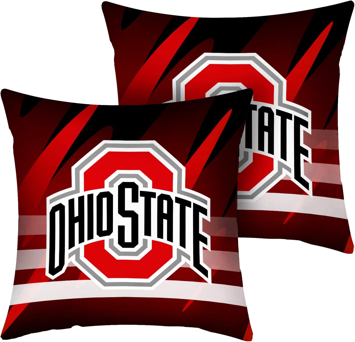 University Team Decorative Throw Pillow Covers Soft Pillowcase for Couch Sofa Bedroom Set of 2, 18'' x 18'': Kitchen & Dining
