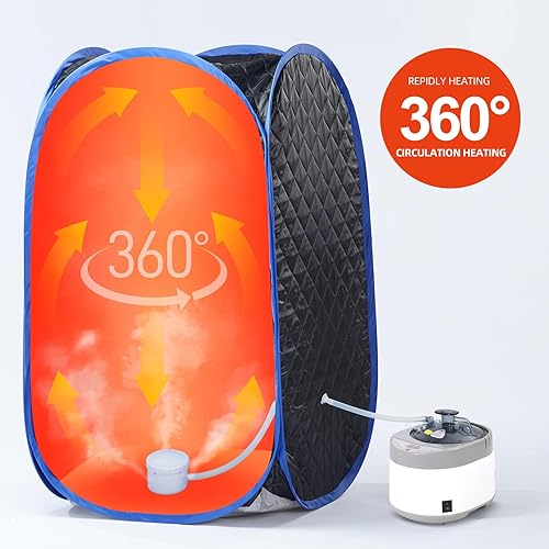 Miniatura 4 de Smartmak Vaporizador de sauna, generador portátil de 4 litros mejorado de 1500 W con control remoto, máquina de spa con pantalla de temporizador de