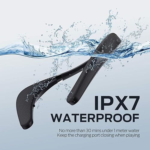 Miniatura 4 de Monster Boomerang - Bocina de cuello Bluetooth con banda, auriculares Bluetooth inalámbricos, 12 horas de reproducción, sonido estéreo 3D real,