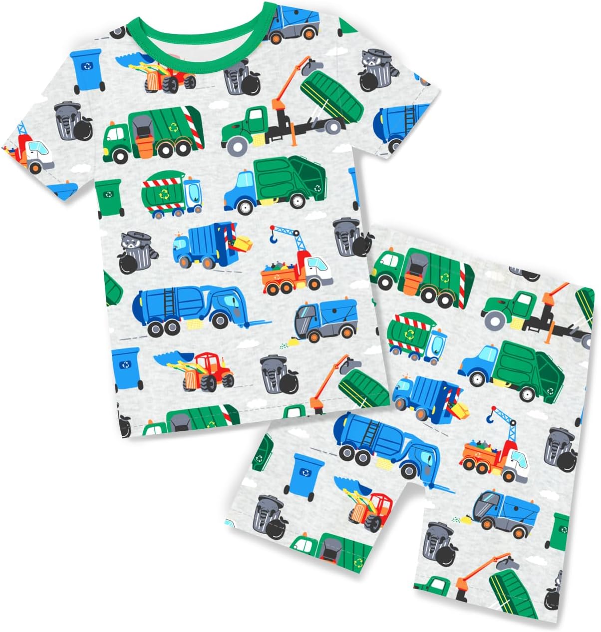 babee Reshinee Bamboo Viscose Toddler Animal Pajamas Boys Girls Kids Cool Short Summer 12M-8Y Snug fit Pjs Set 2pcs