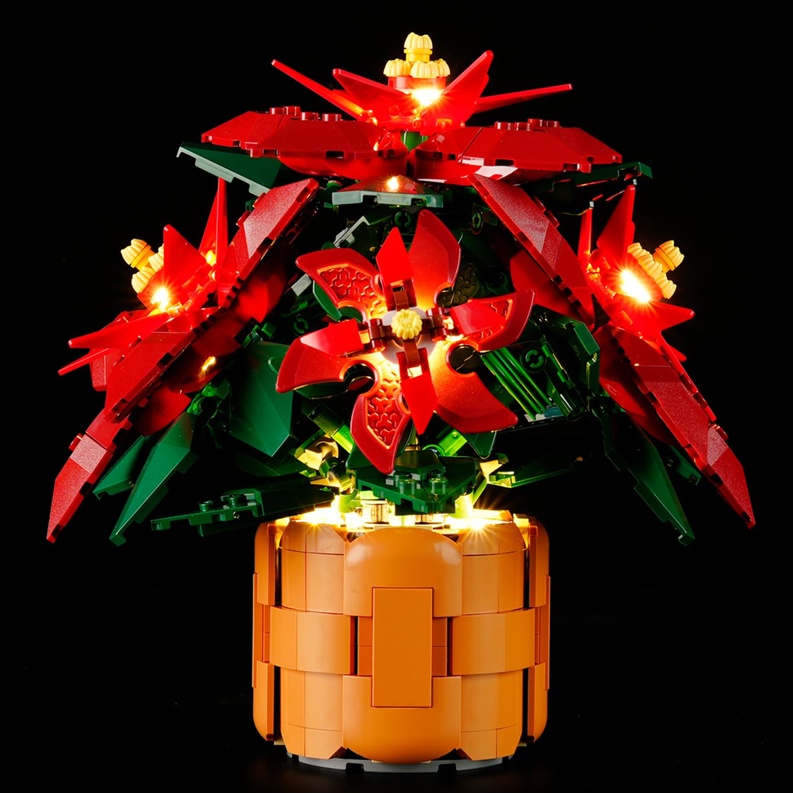 BRIKSMAX 2.0 Light Kit for Lego Poinsettia -Innovative Led Lighting Compatible with Lego Icons 10370 - Not Included Lego Set