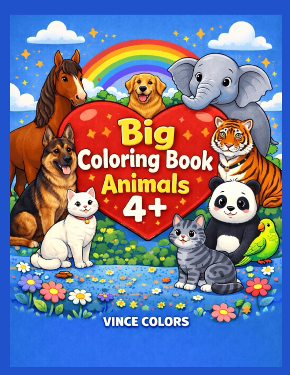 Big Coloring Book Animals 4+: Animal Coloring Book for Children 4-10 years old