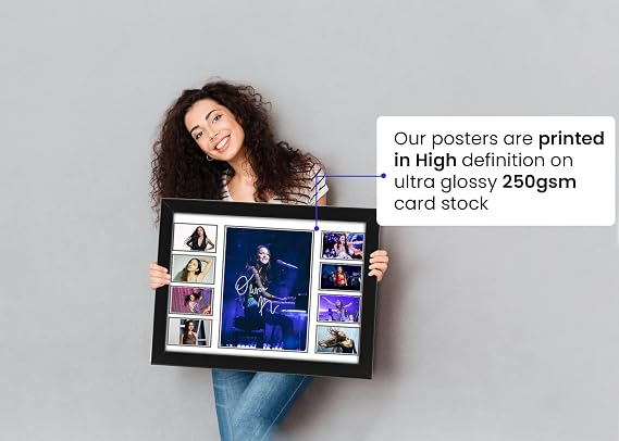 AllStarMedia Tribute to Olivia Rodrigo Inspired Pop Music Poster Print | Fan Art Style Pop Singer Wall Art | Contemporary Music Home Décor Artwork | Limited Edition Print | A4 Framed (30 x 21 CM)