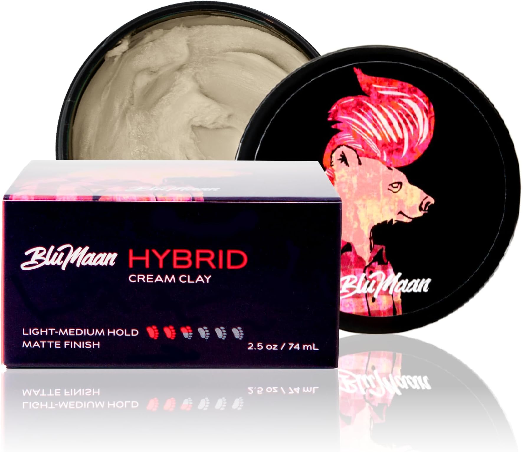 BluMaan Handcrafted Hybrid Cream Clay 2.5 oz
