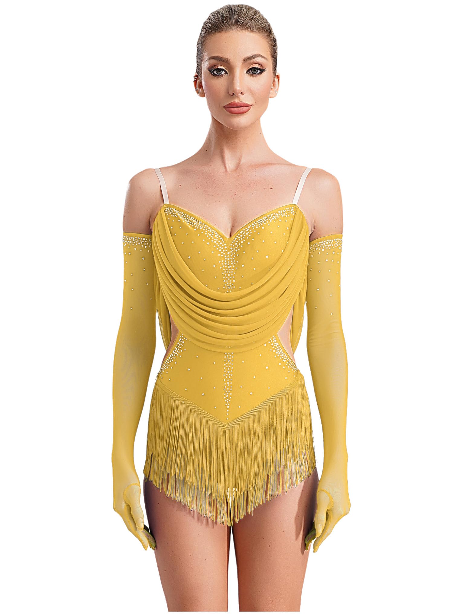 Robe de bal à pompons et strass pour vos compétitions - 8