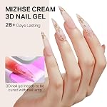 MIZHSE Cream 3D Nail Gel Sculpting Gel for Nails Clear Painting Gels Polish | No Wipe,Nails Rhinestone Decoration Sculpture LED Curing Requires with Chrome Powder