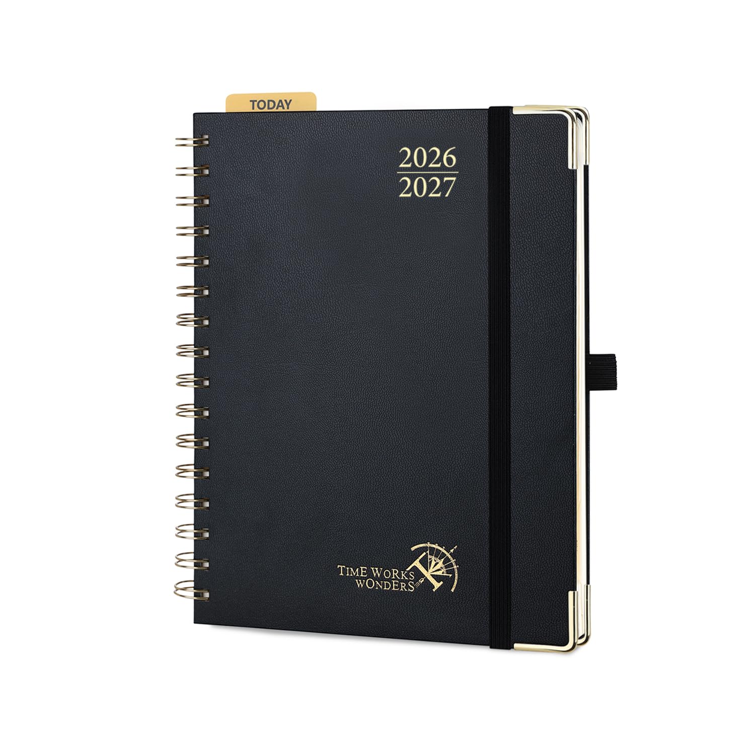 POPRUN 2026-2027 Academic Diary A5 Week to View (26.5x21.5 cm) Spiral 17 Months (Aug'26 - Dec'27) Vertical Academic 26/27 Weekly Mid Year Planner(Black) โ image 1