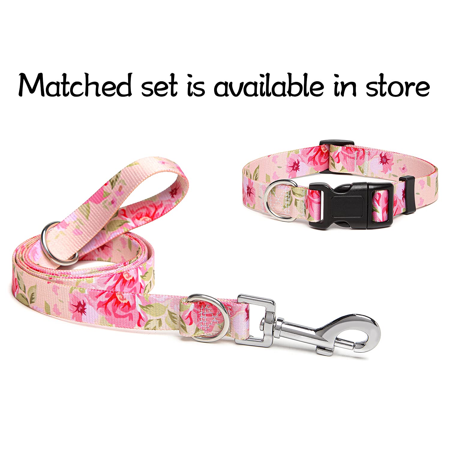 Adjustable Dog Collar with Patterns, Ultra Comfy Soft Nylon Breathable Pet Collar for Small Medium Large Dogs (L, Floral Orange) — view 188