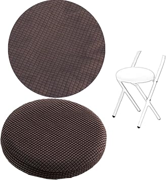2PCS Kitchen Chair Protective Cover Applicable Seat Tops Size 12/16/22/24/28/30/36/38 in Stretch Fabric Furniture Slipcover with Elastic Bottom, Removable WashableT22,35-40cm