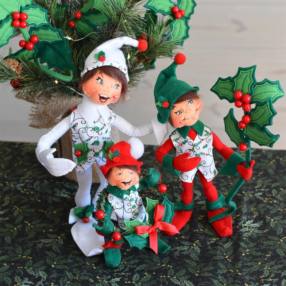 Annalee Holly Jolly Elf, 12 inch Collectible Figurine