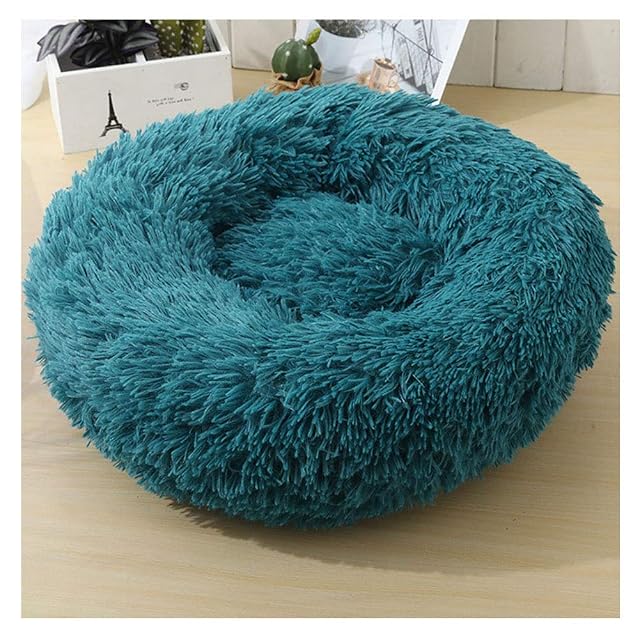 YAOTT Cama de Felpa para Perros y Gatos Cama Calmante Mascota Redonda Suave Sofa para Cachorros Cojín Lavable…