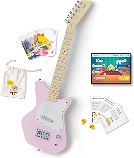 Pro VI Electric kids real guitar for Beginners Ages 9+ Learning app & lessons included (Pink)
