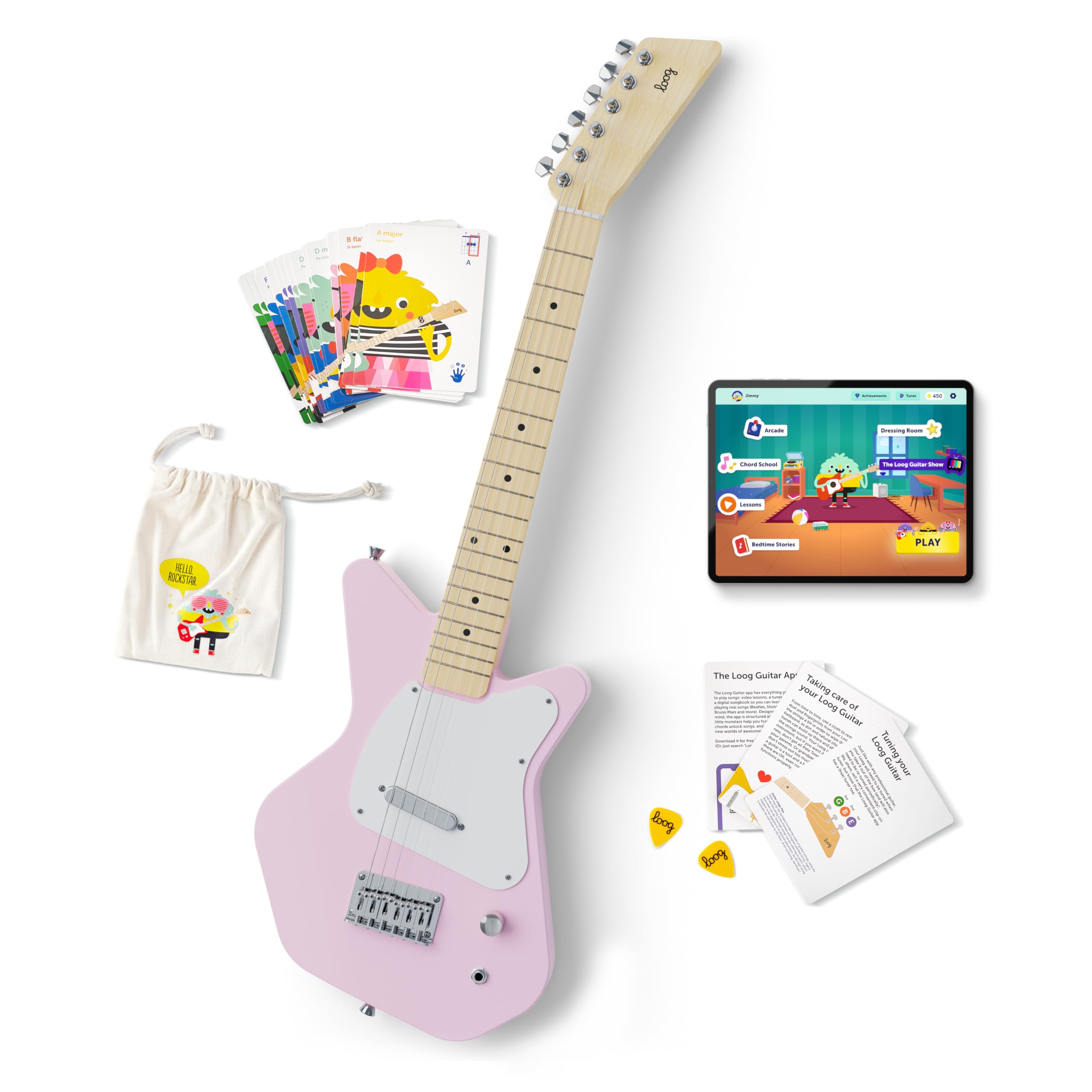 Amazon.com: Loog Pro VI Electric kids real guitar for Beginners