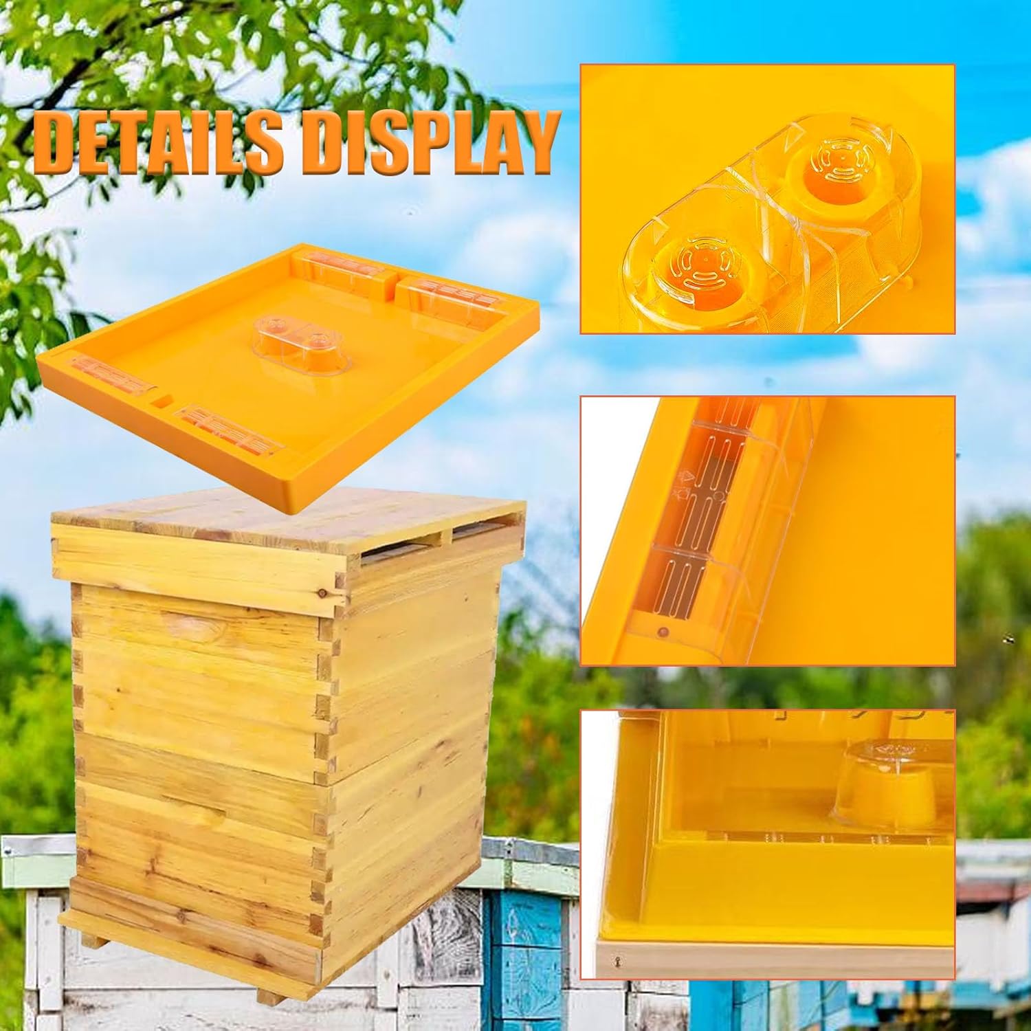 Bee Top Feeder for Beehive Langstroth 10 Frame Beekeeping for Feeding Water or Sugar Cake to Bee Hives Beekeeping Feeder (1) - Image 5