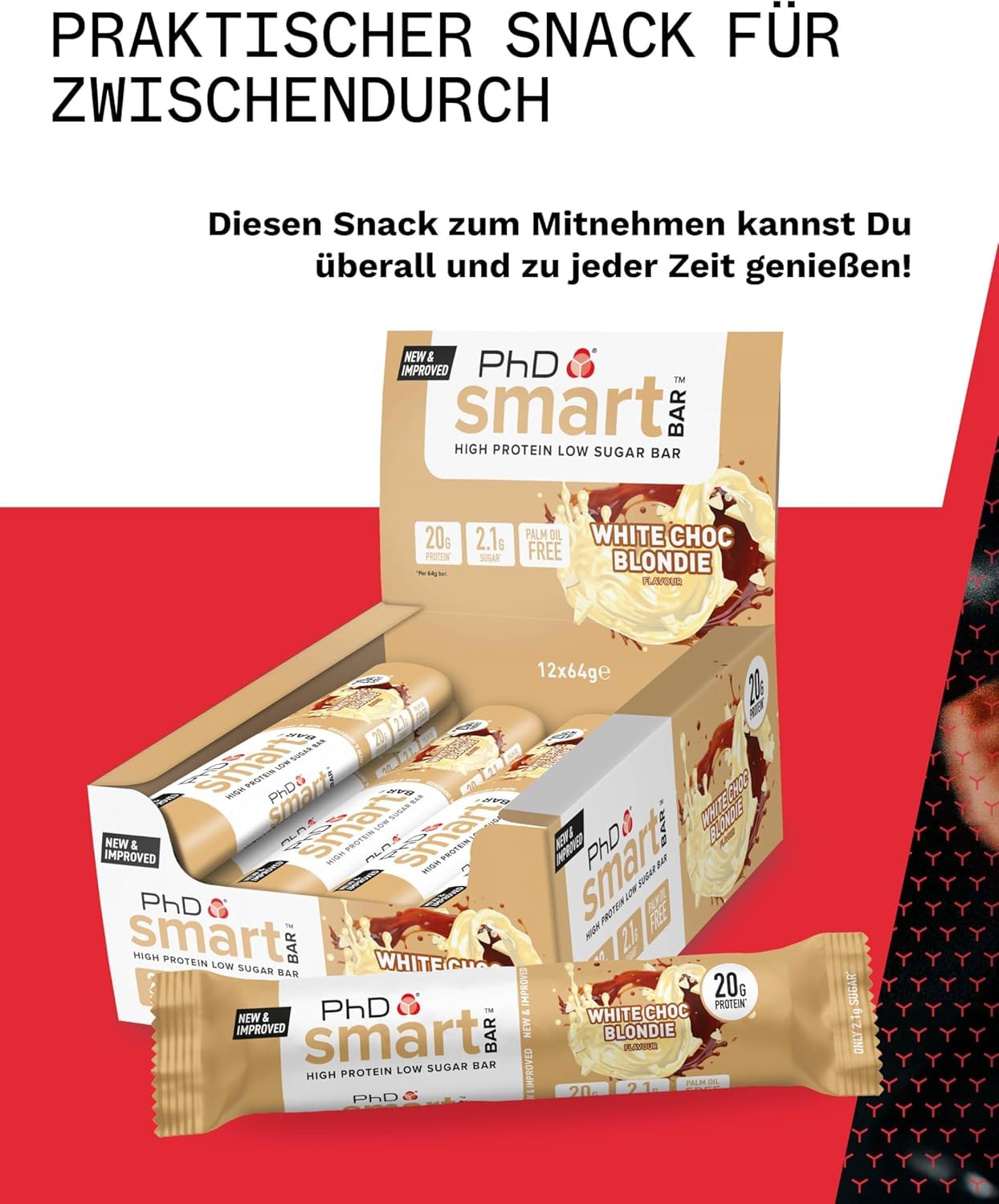 Smart Bar, White Choc Blondie - 12 Bars
