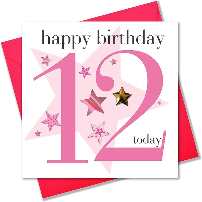 Claire Giles Carte D Anniversaire 12 Ans Pour Fille Amazon Fr Fournitures De Bureau