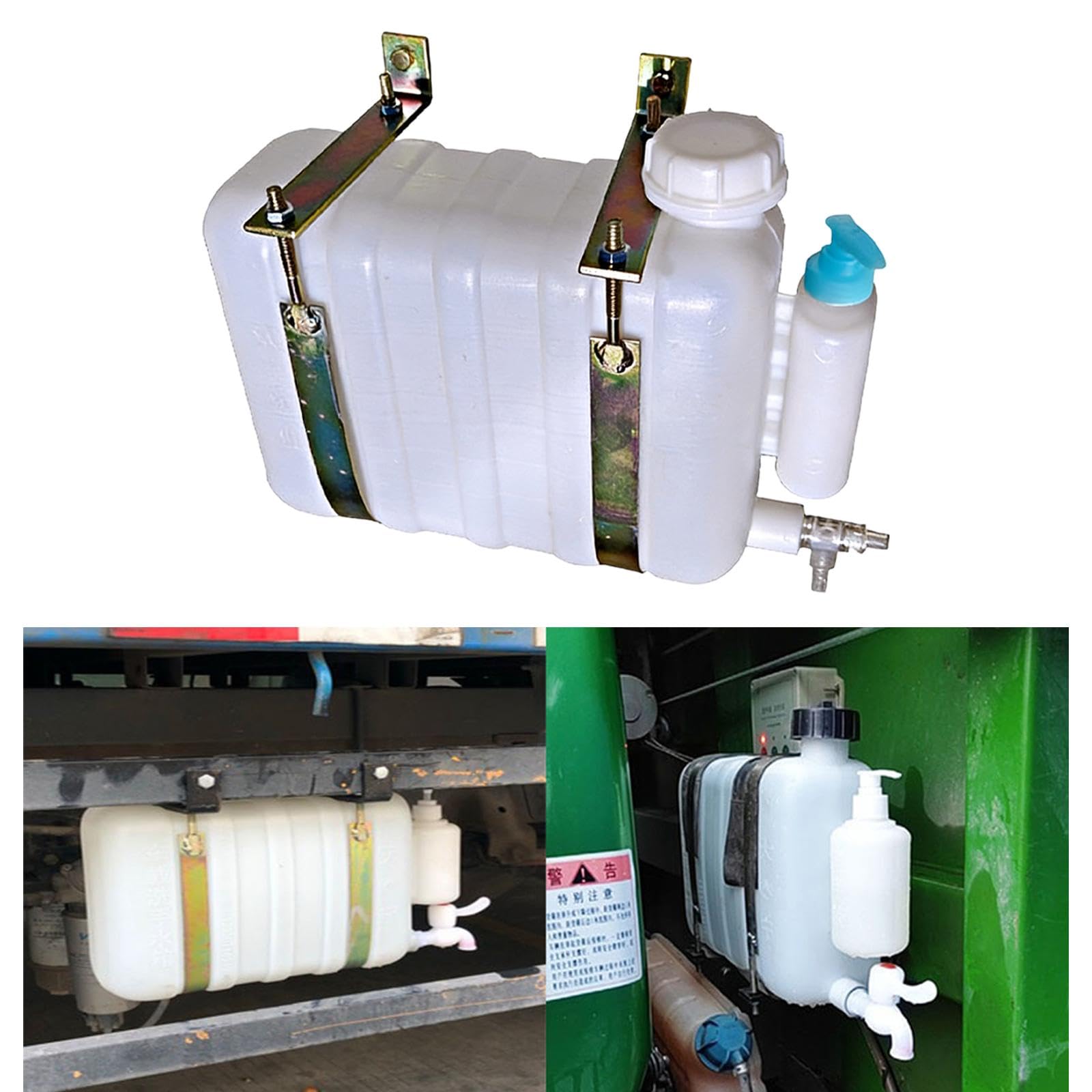 F Fityle Contenitore per Acqua Sospeso per Camion, Installazione Rapida, Portatile, Leggero, Accessorio Robusto per Cantieri Edili, Rimorchi e Uso Agricolo, Capacità 9 Kg
