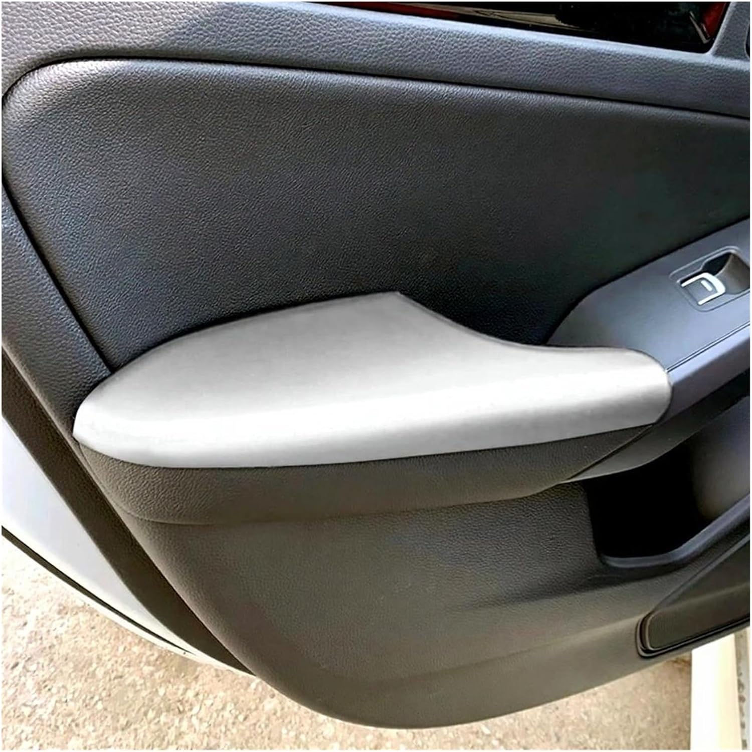 Compatible for Honda Civic 11th Gen 2022 2023 Carbon Fiber Car Door Armrest Panel Cover Trim Decorative Sticker Interior Accessories(ABS Red A)