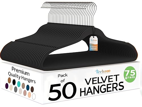 50 Pack New Premium Quality Velvet Hangers Ultra Thin Non