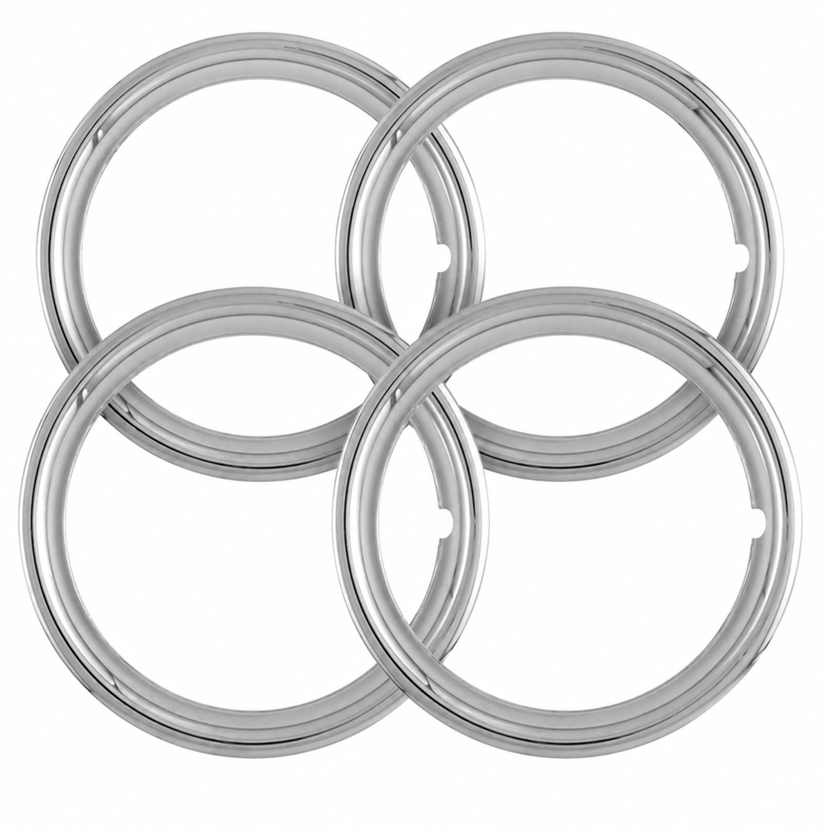 Elite Auto Chrome 4-Pack 15-inch Chrome Steel Wheel Rings