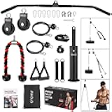 Upgraded Weight Lift Pulley System - LAT Pulley Attachments with Adjustable Length Cable for Full Body Training, Home Gym Set