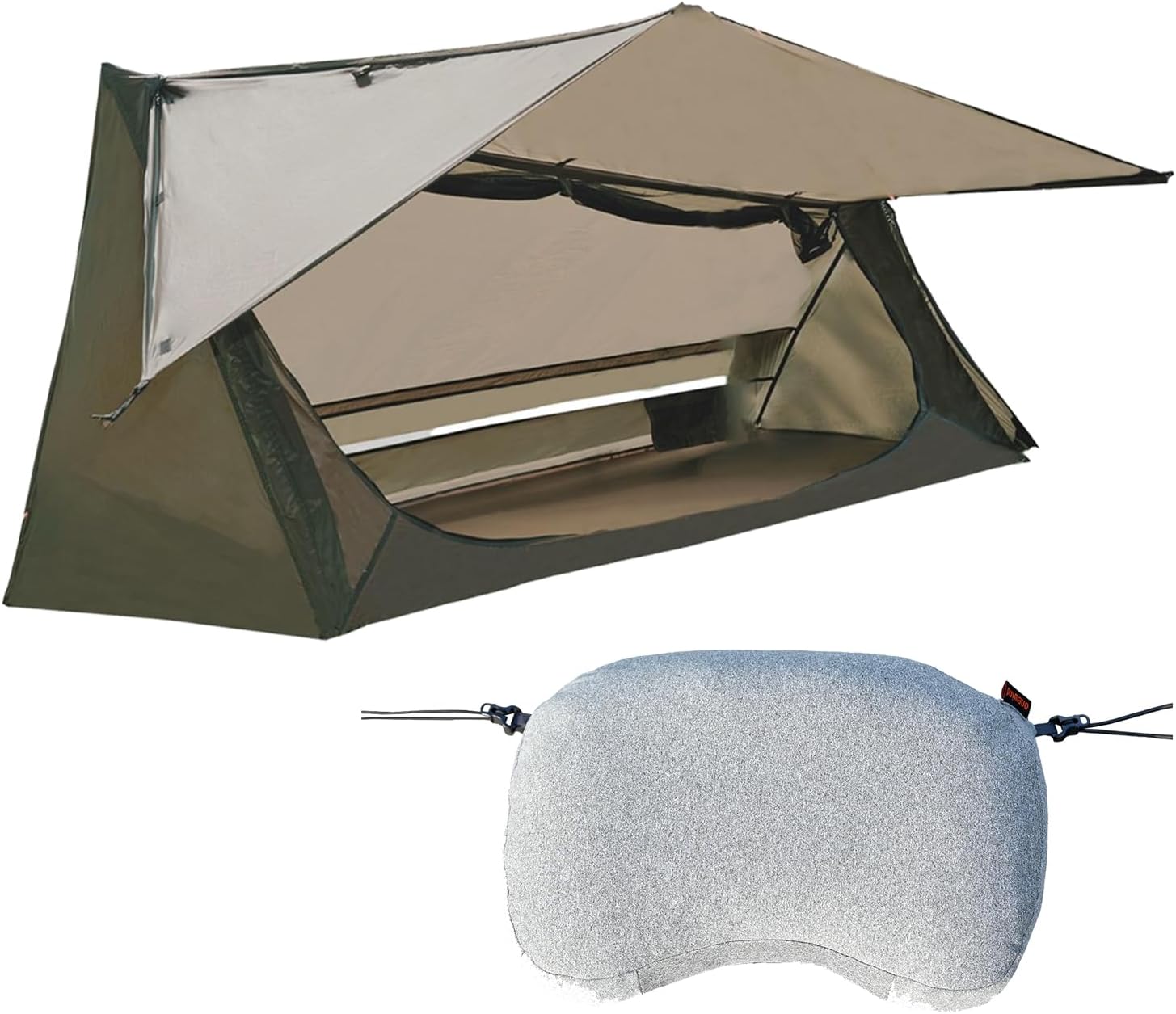 onewind One Person Tent with Pillow, Backpacking Ultralight Tent with Camping Soft Pillow for Camping Hiking Backpacking