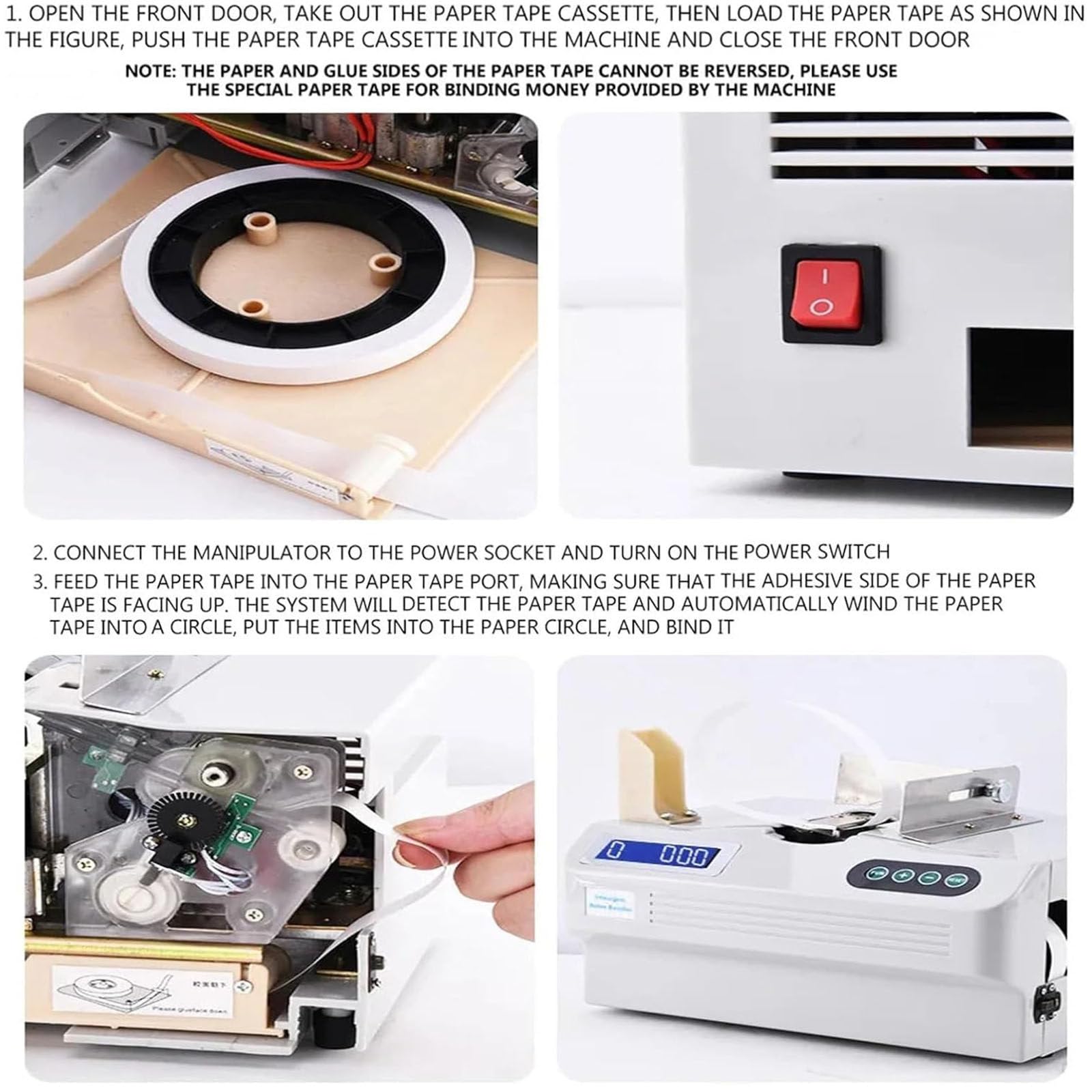 Imballatore Automatico di Denaro, efficiente Macchina Automatica per Il raggruppamento di Banconote con Schermo LCD per Professionisti della finanza e cassieri