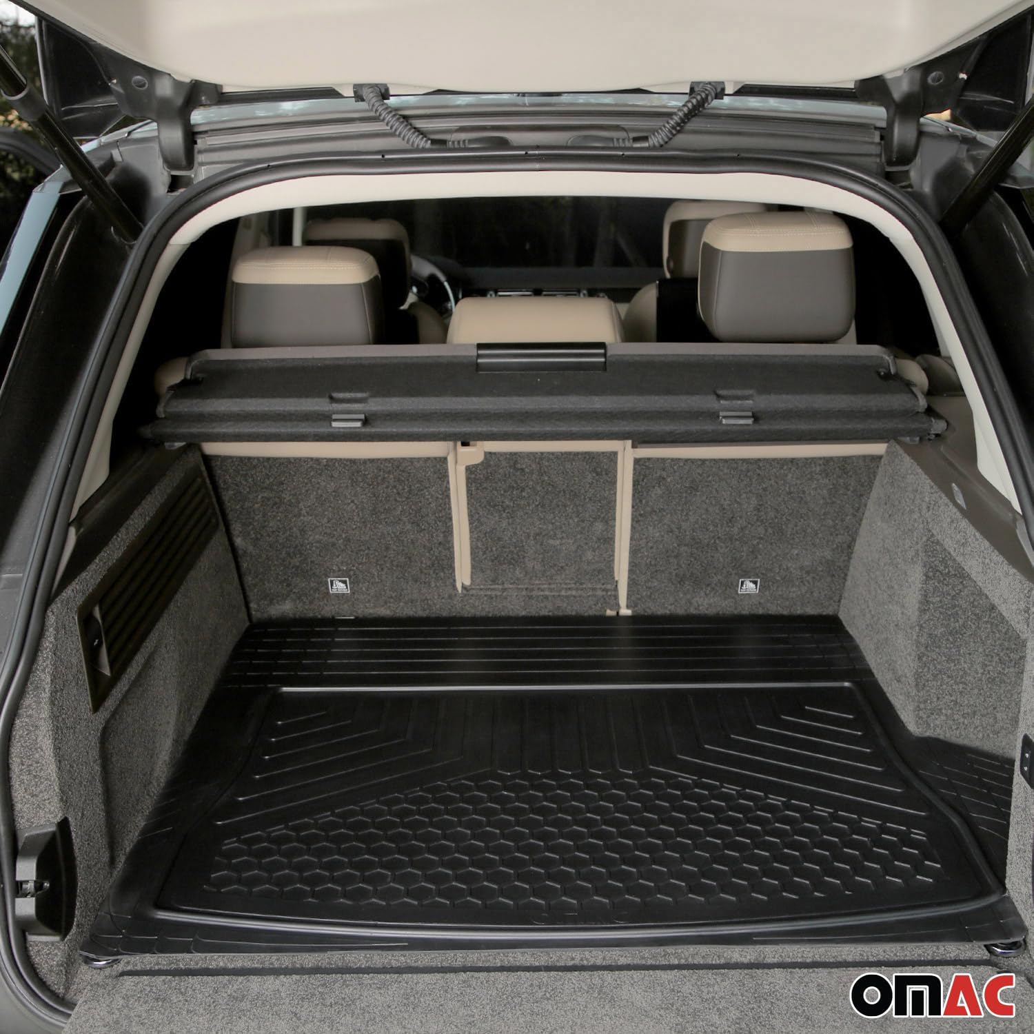 OMAC Semi-Custom fit Trunk Cargo Mats Liner for Toyota Venza 2021-2024 Black 1Pc