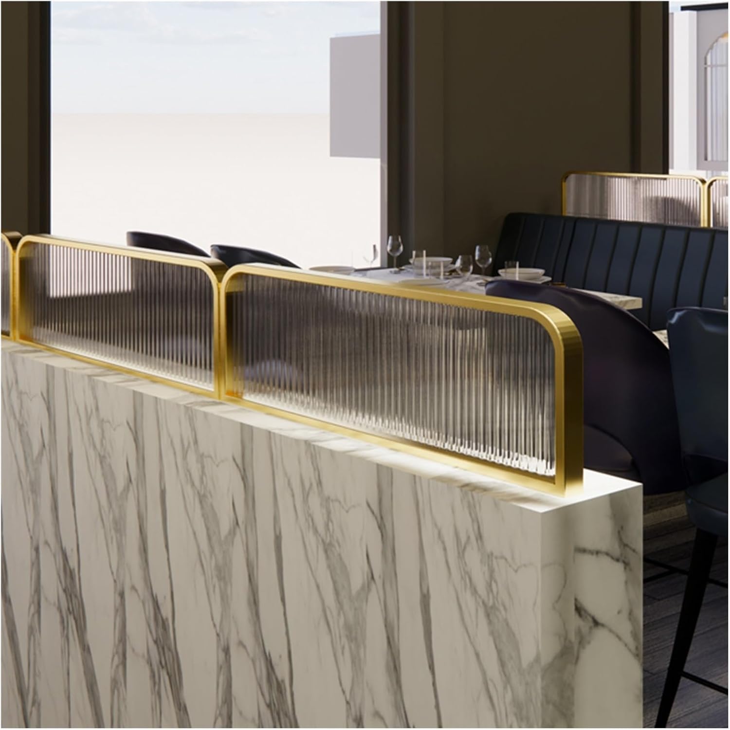 Cloison décorative de restaurant pour créer une ambiance bistrot chaleureuse