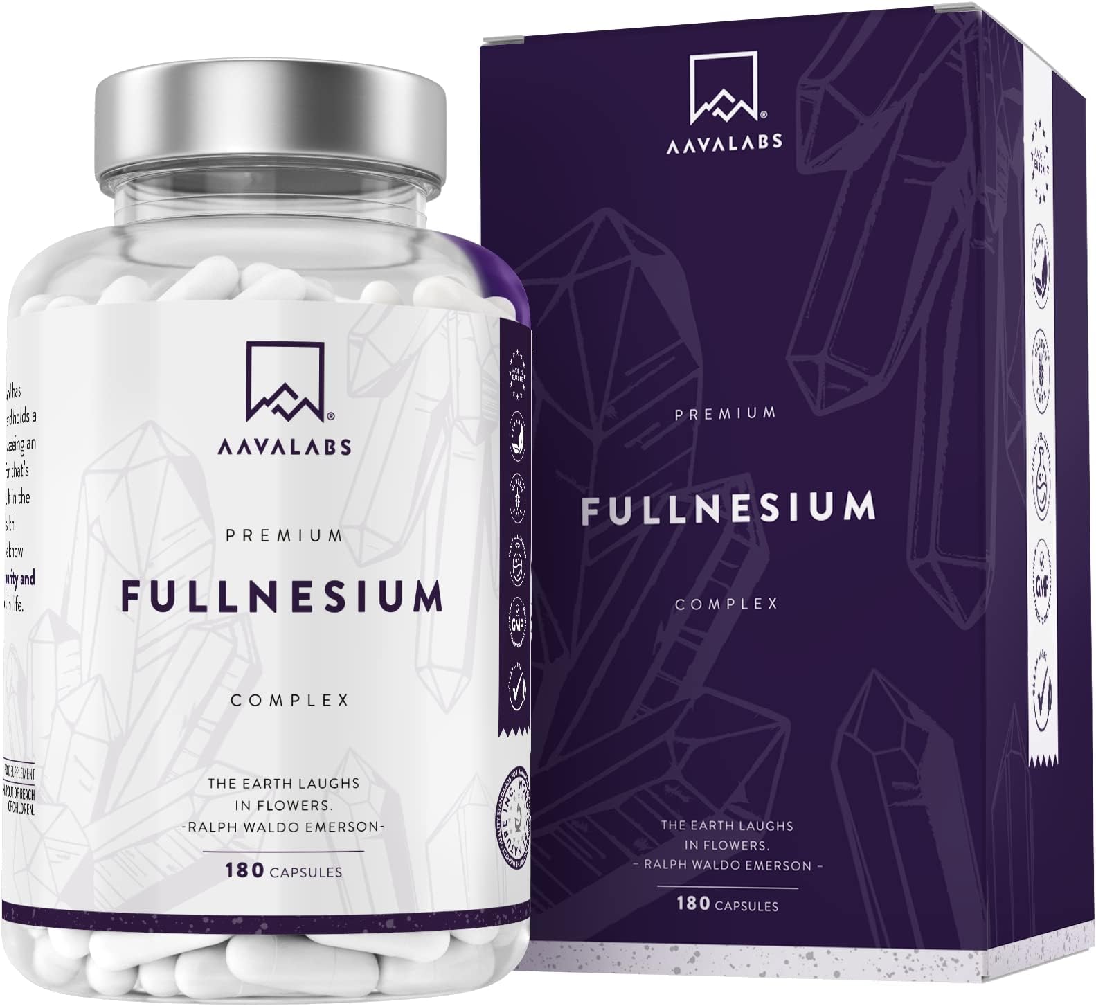 High Strength Magnesium Supplements for Women and Men -1575mg per Daily Dose (425mg Elemental) - Chelated Magnesium Glycinate, Citrate, Malate, and Oxide - 180 Capsules - Vegan